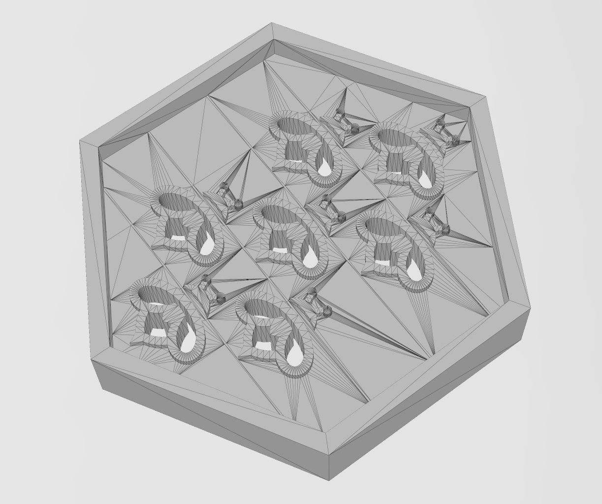 Beehive motif panel for 3dprinting and cnc 3D print model_10