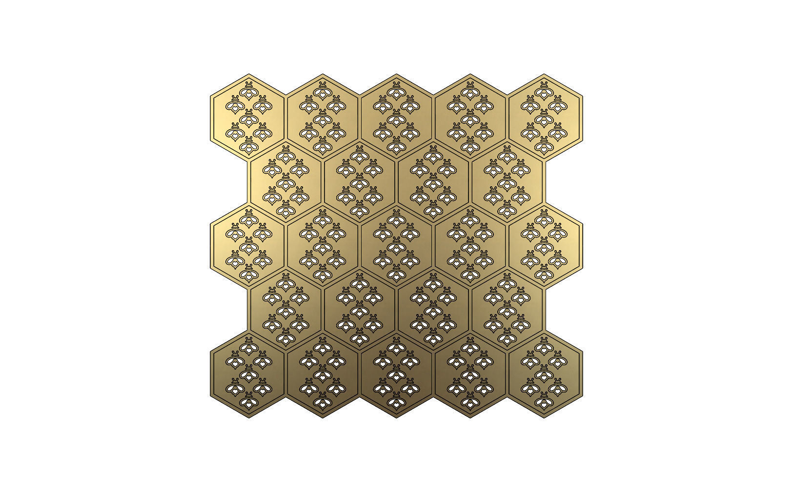 Beehive motif panel for 3dprinting and cnc 3D print model_1
