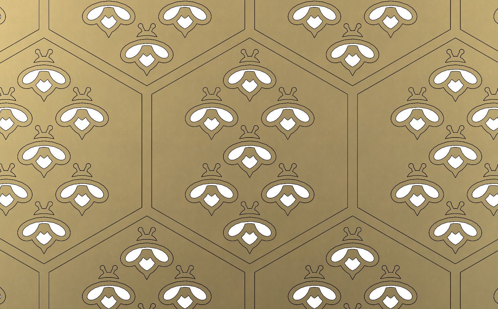 Beehive motif panel for 3dprinting and cnc 3D print model_2