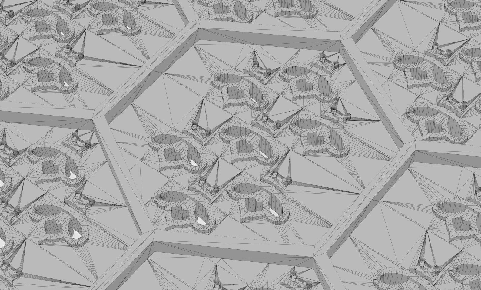 Beehive motif panel for 3dprinting and cnc 3D print model_11