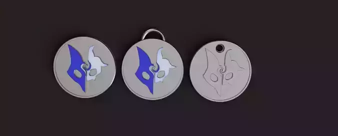 3D Kindred medalions necklace from league of legends cosplay STL