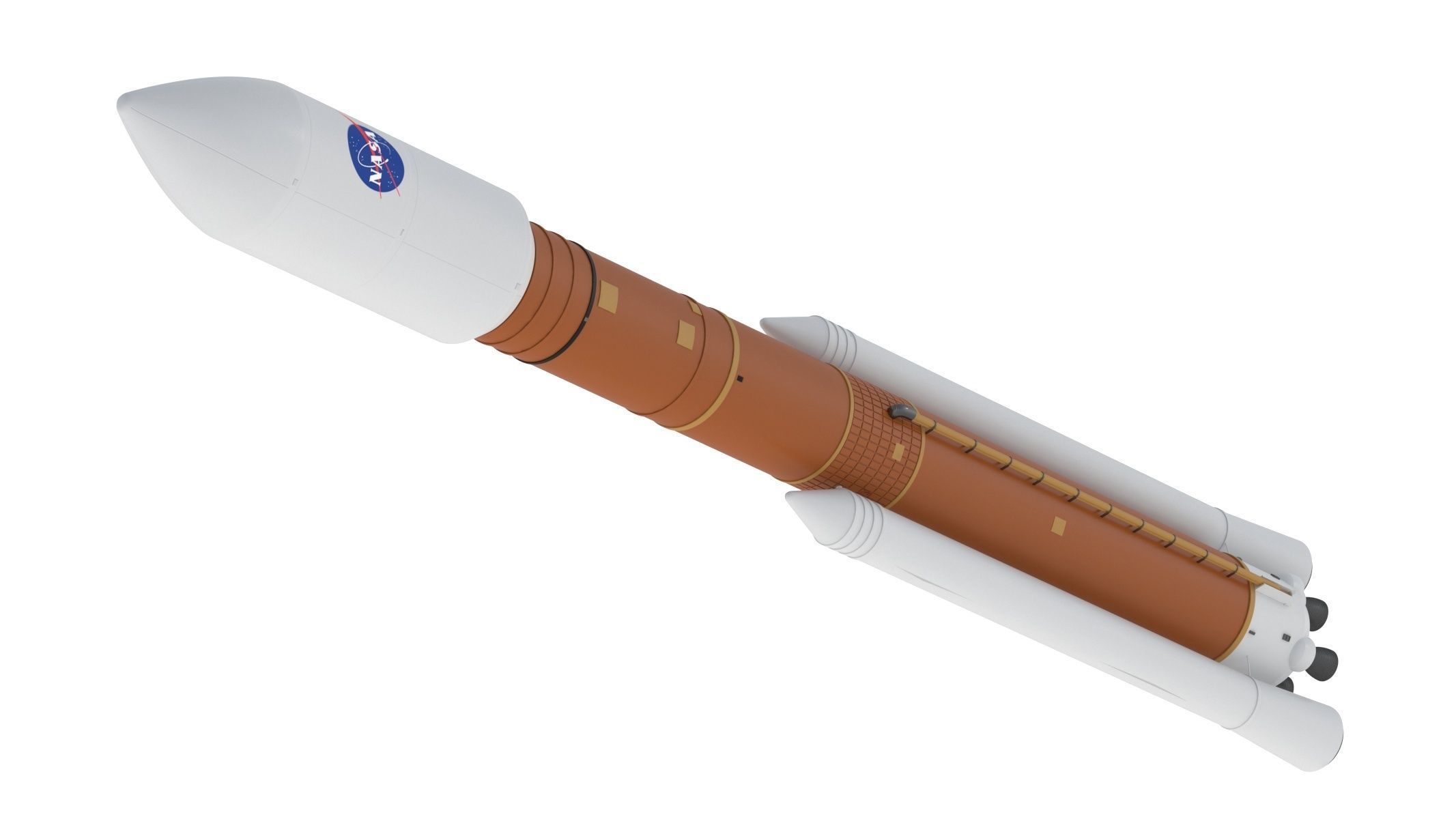 SLS Block 2 Cargo Rocket 3D model_2