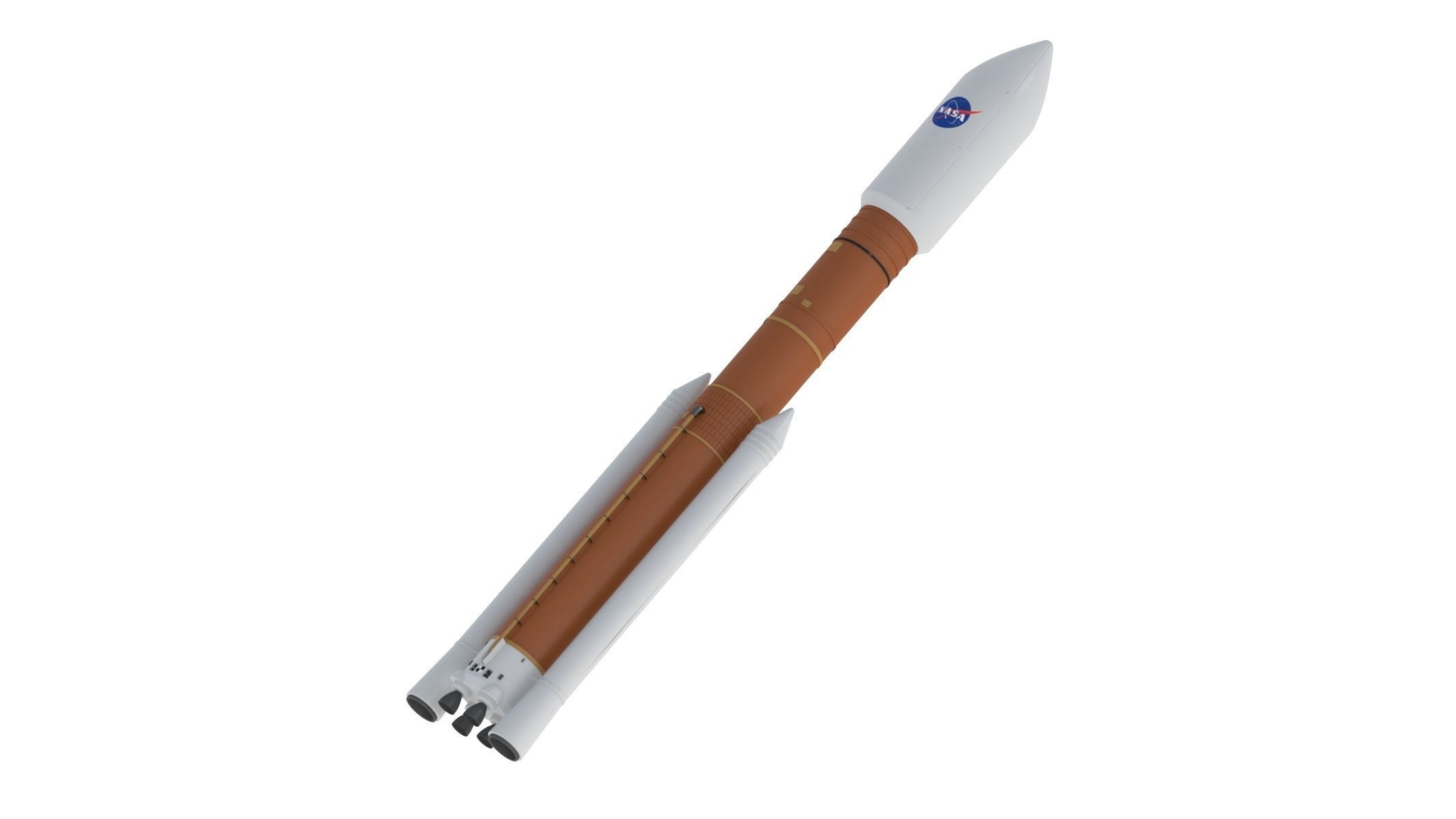 SLS Block 2 Cargo Rocket 3D model_1