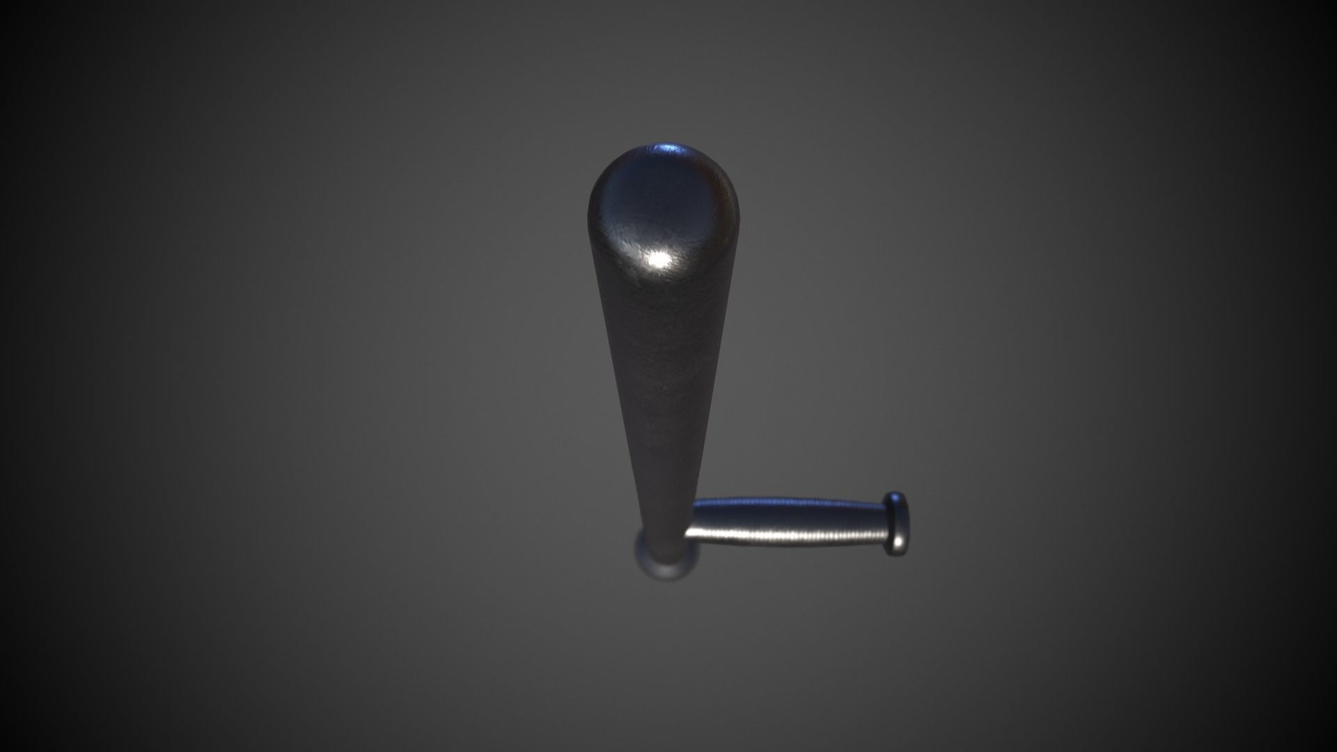 Police Baton Low-poly 3D model_3