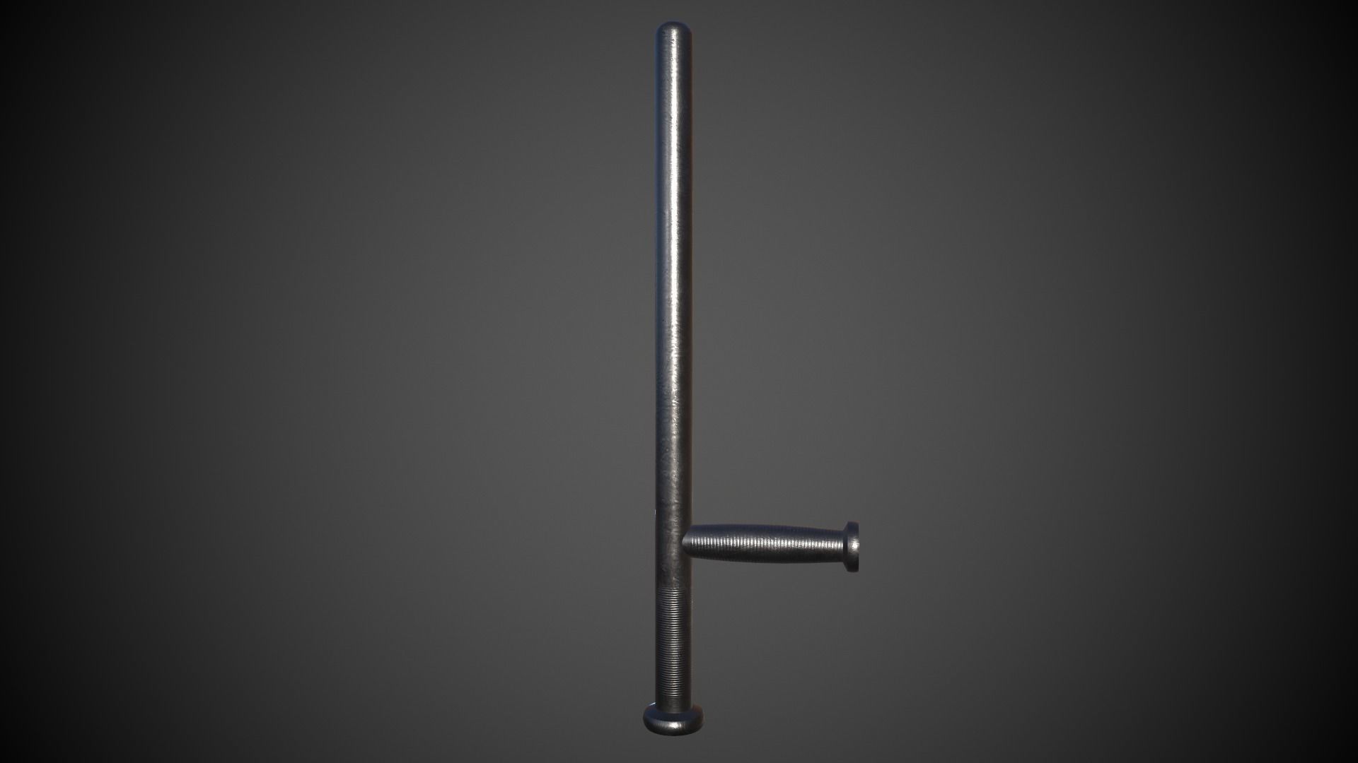 Police Baton Low-poly 3D model_2