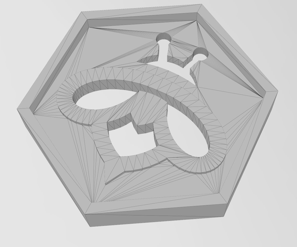 Beehive motif relief 3D print model_9