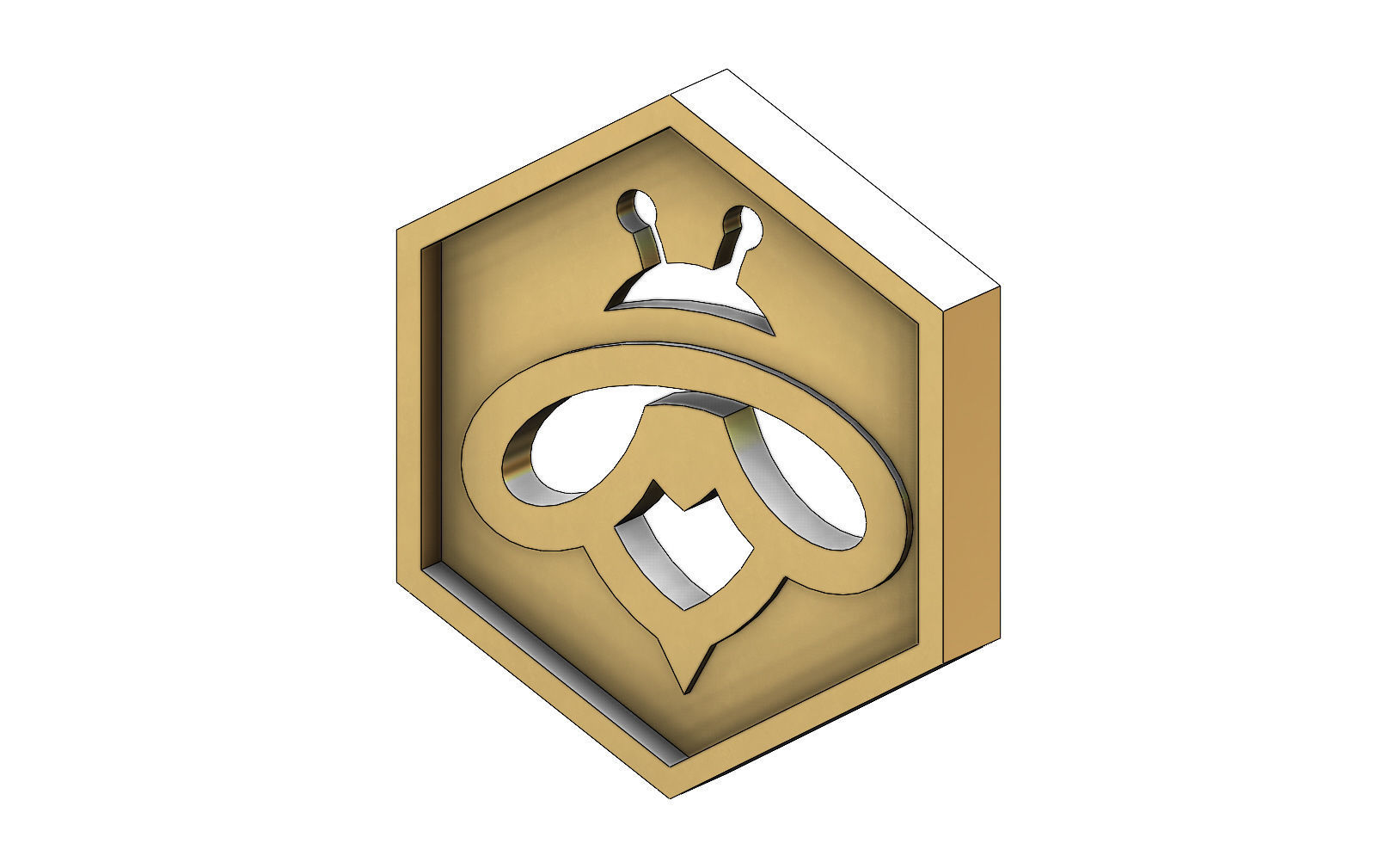Beehive motif relief 3D print model_7