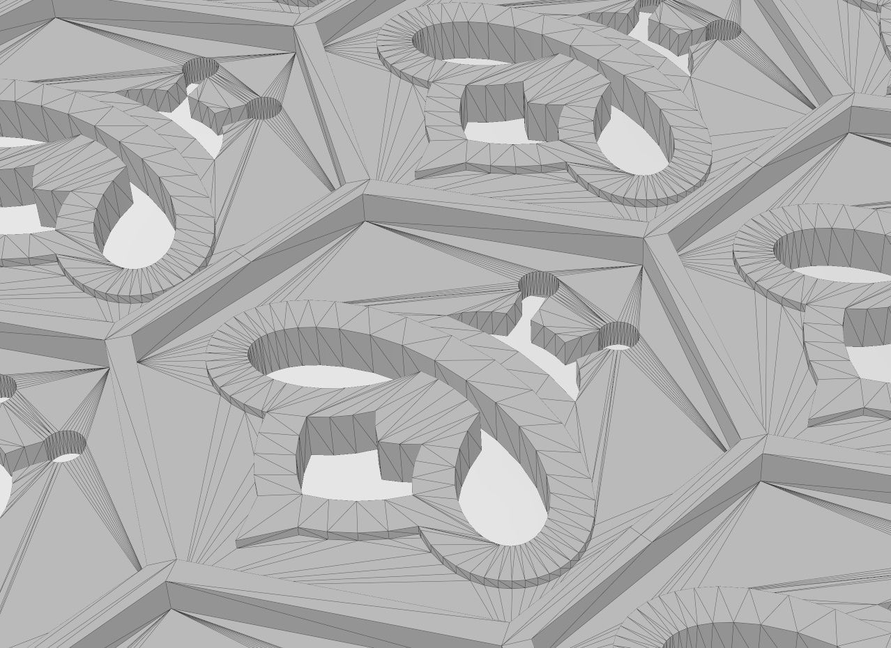 Beehive motif relief 3D print model_11