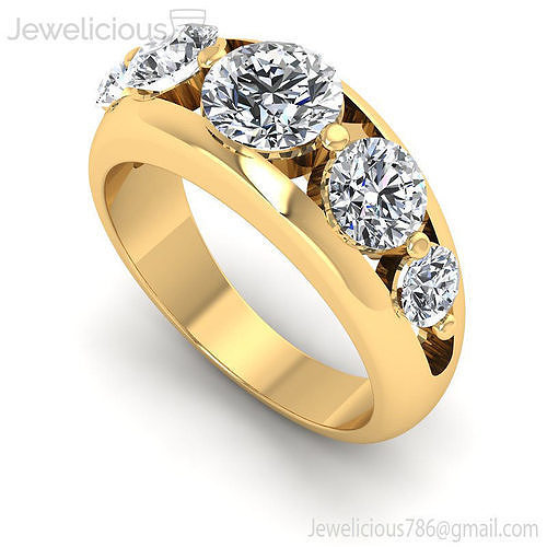 Jewelicious-2298-Ring three stone diamond ring gold