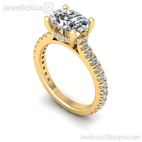 Jewelicious-2283-Ring oval cut diamond engagement ring in rose gold