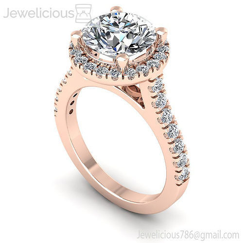 Jewelicious-2282-Ring halo engagement ring in rose gold