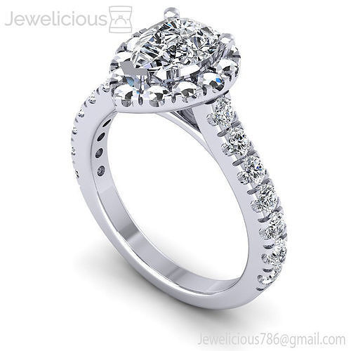 Jewelicious-2254-Ring pear shaped diamond engagement ring in rose gold