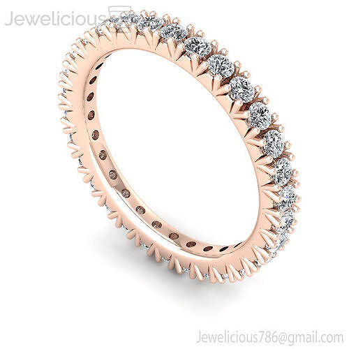 Jewelicious-2252-Ring rose gold eternity band with diamonds