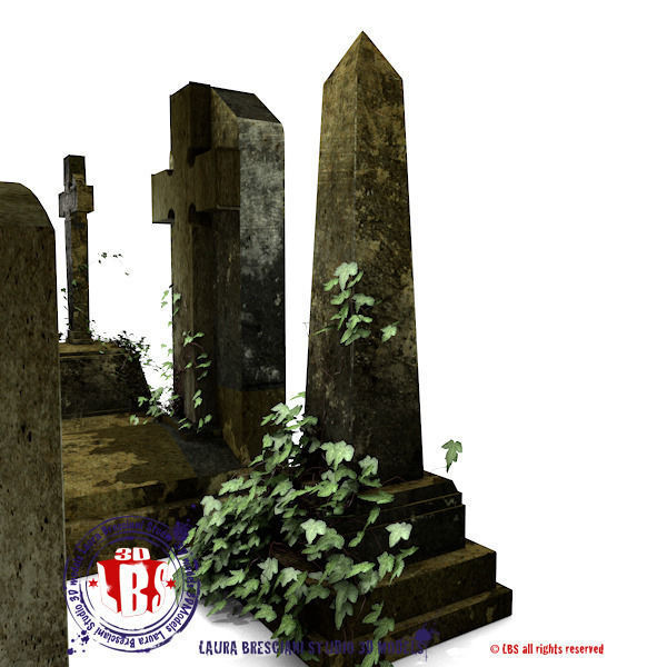 graveyard gate 3D model_6