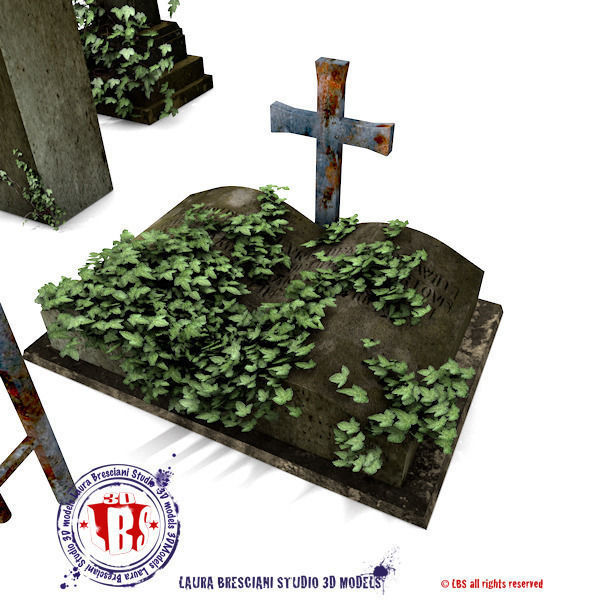 graveyard gate 3D model_8