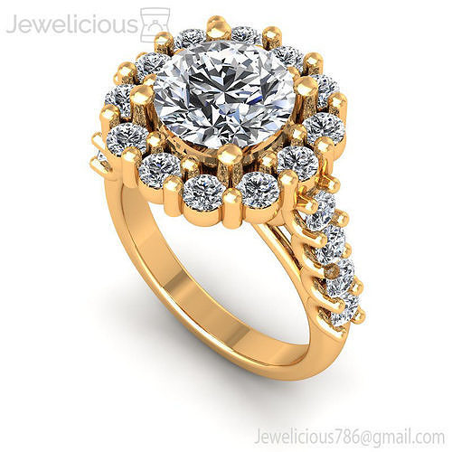 Jewelicious-2216-Ring rose gold diamond halo engagement ring