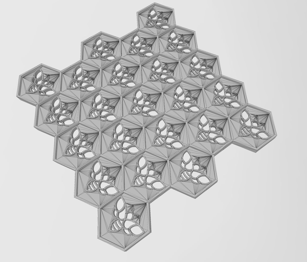 Beehive motif panel for 3dprinting  3D print model_9