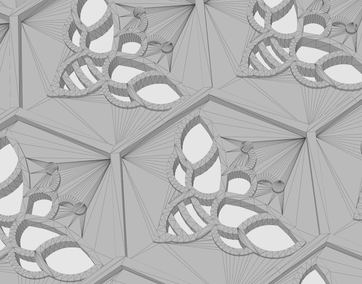 Beehive motif panel for 3dprinting  3D print model_11