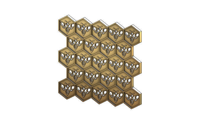 Beehive motif panel for 3dprinting  3D print model