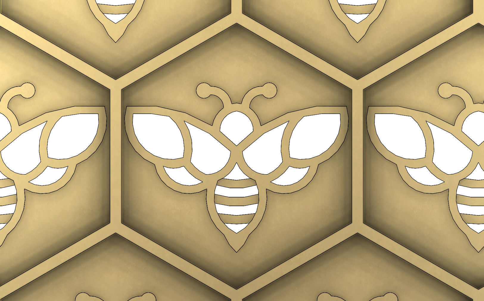 Beehive motif panel for 3dprinting  3D print model_2