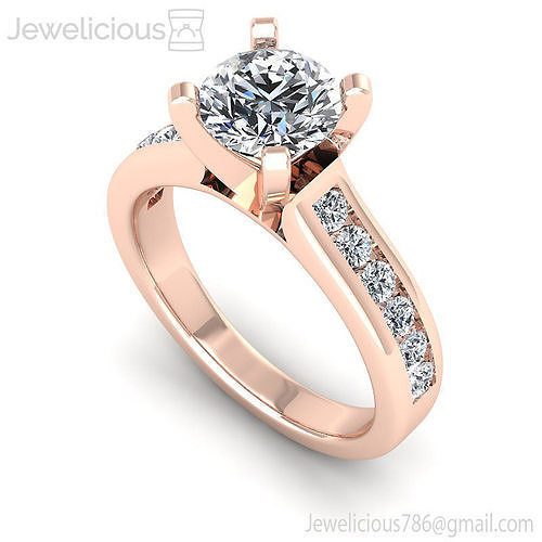Jewelicious-2179-Ring rose gold engagement ring with diamonds
