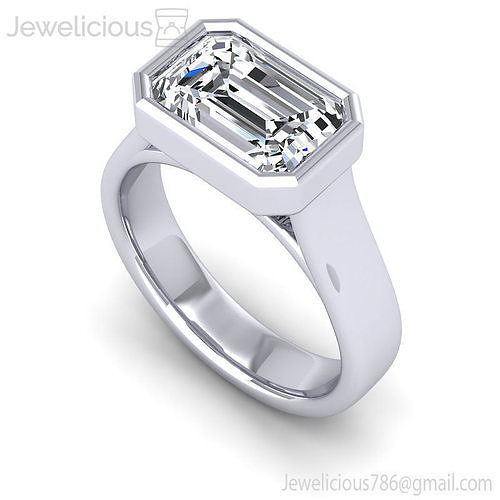 Jewelicious-2169-Ring emerald cut engagement ring