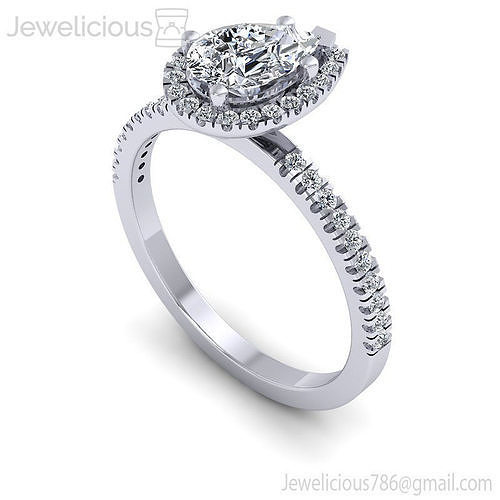Jewelicious-2158-Ring pear shaped diamond engagement ring in rose gold