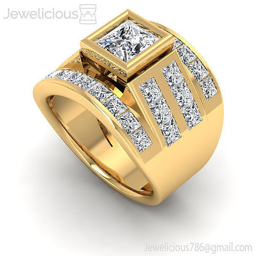 Jewelicious-2157-Ring rose gold engagement ring with princess cut diamonds