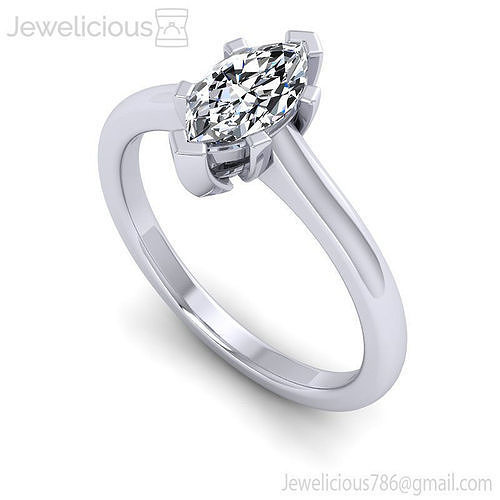 Jewelicious-2145-Ring engagement ring with marquise cut diamond
