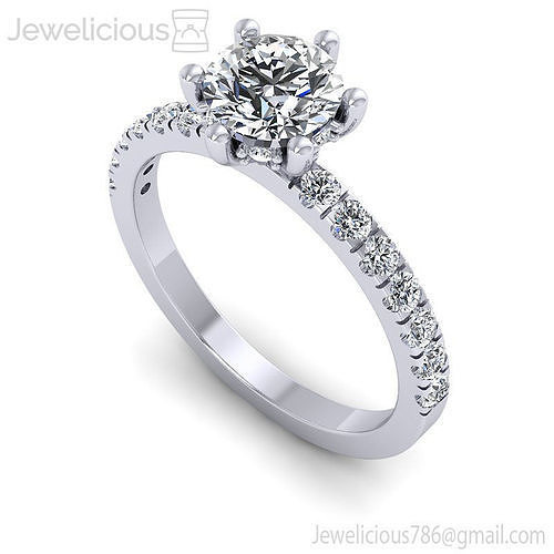 Jewelicious-2141-Ring diamond engagement ring in rose gold