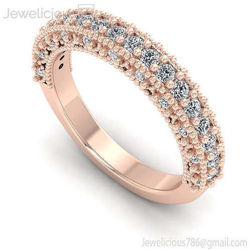 Jewelicious-2140-Ring rose gold wedding band with diamonds
