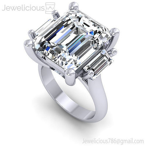 Jewelicious-2139-Ring emerald cut diamond ring