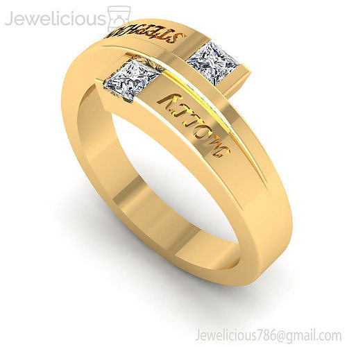 Jewelicious-2134-Ring ring with two diamonds in middle