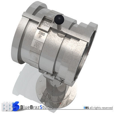 Engine order telegraph 3D model_1