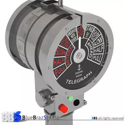 Engine order telegraph 3D model_0