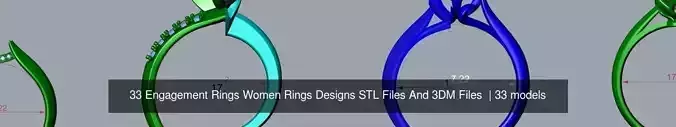 33 Engagement Rings Women Rings Designs STL Files And 3DM Files  3D Model Collection