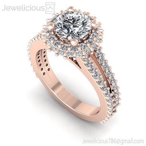 Jewelicious-2127-Ring rose gold engagement ring with diamonds