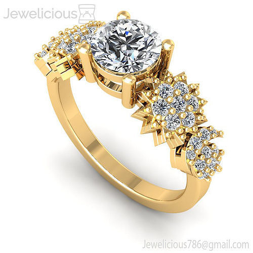 Jewelicious-2126-Ring gold engagement ring with diamonds