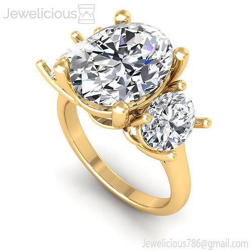 Jewelicious-2124-Ring three stone diamond engagement ring