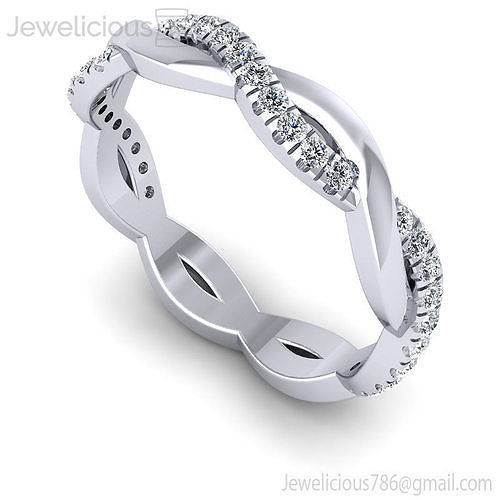 Jewelicious-2122-Ring rose gold eternity band with diamonds