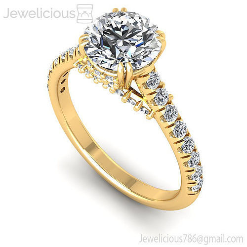 Jewelicious-2108-Ring rose gold engagement ring with diamonds