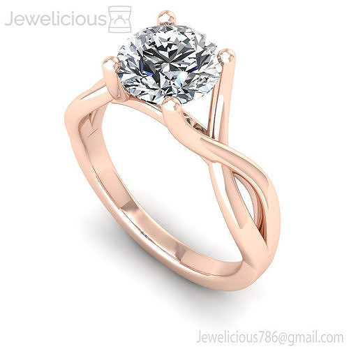 Jewelicious-2099-Ring engagement ring with solitaire diamond