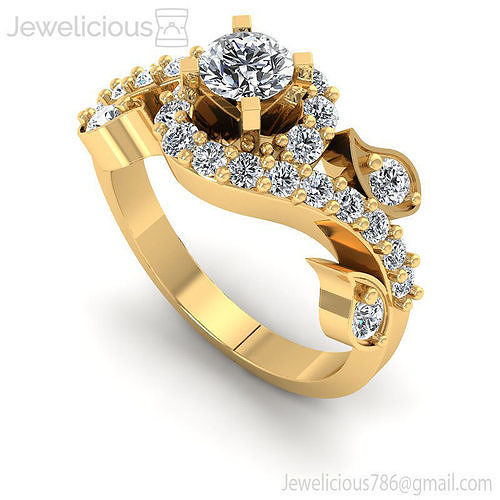 Jewelicious-2089-Ring diamond engagement ring in rose gold