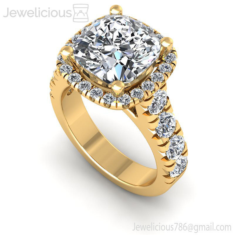 Jewelicious-2074-Ring halo diamond engagement ring 3D print model_3