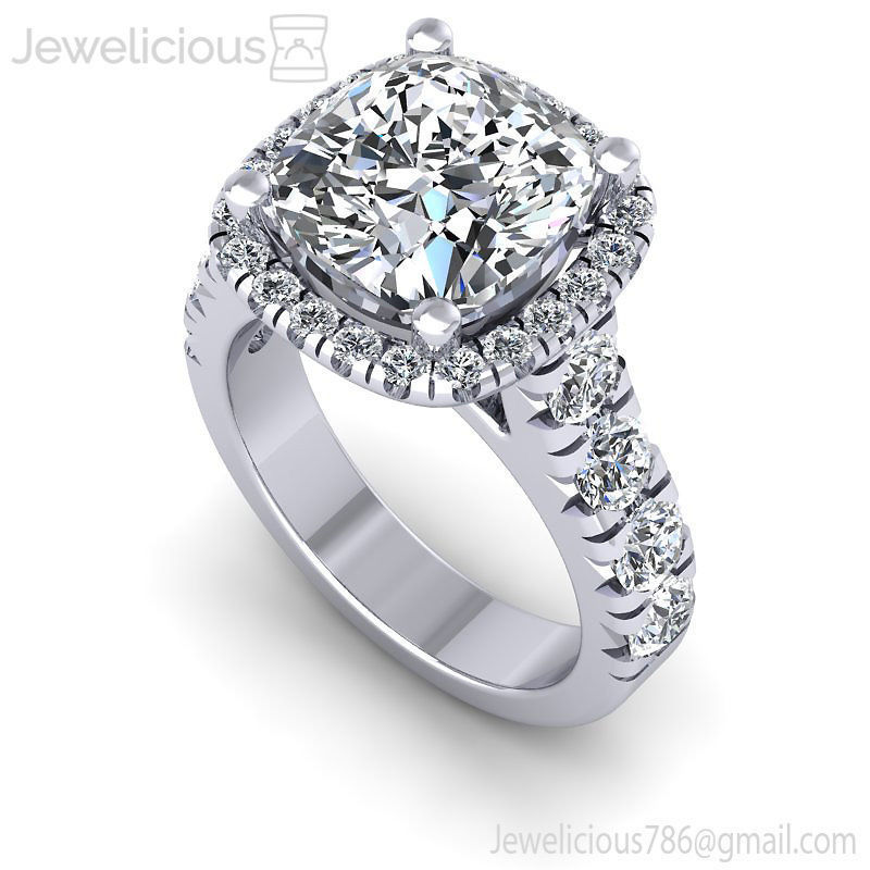 Jewelicious-2074-Ring halo diamond engagement ring 3D print model_0