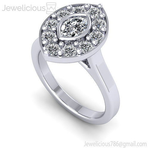 Jewelicious-2068-Ring marquise diamond engagement ring in gold