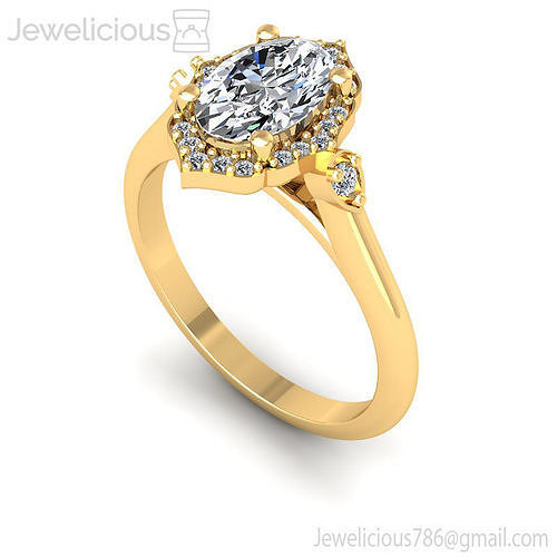 Jewelicious-2059-Ring oval diamond engagement ring in rose gold