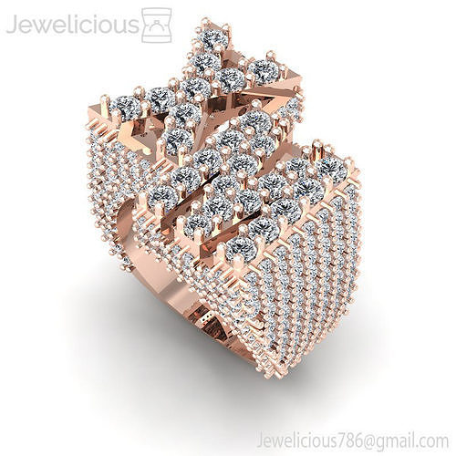 Jewelicious-2058-Ring rose gold ring with diamonds