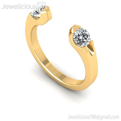 Jewelicious-2052-Ring diamond ring with two stones