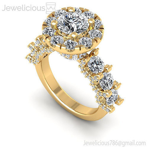 Jewelicious-2042-Ring gold engagement ring with diamonds